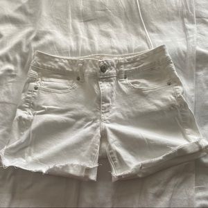 white jean shorts